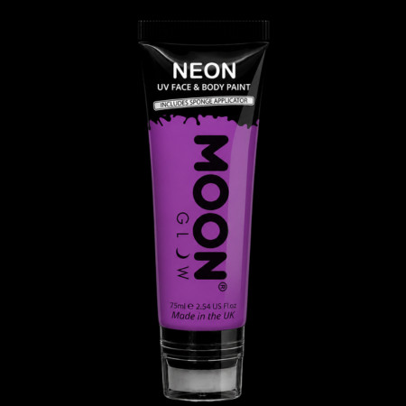 Maquillage fluo UV avec applicateur éponge - 75 ml - Violet